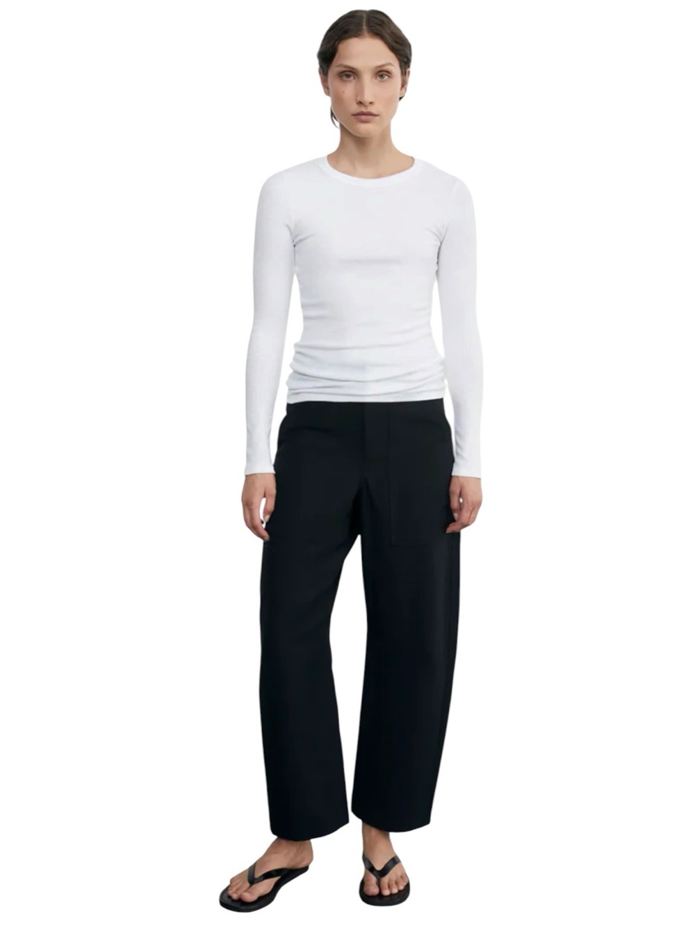 New Enza Costa Twill work pant in black size 0 / XS.  Tencil, linen, Cotton